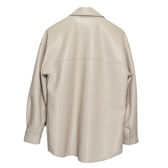 SOLD Babaton “Pelli” Vegan Leather Shirt Jacket - Picture 6 of 7